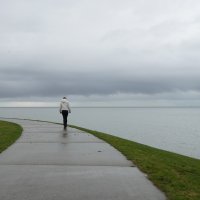 Uitwaaien op de dijk